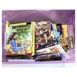 Purple tote of assorted children