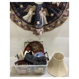 Tote of assorted new & vintage items