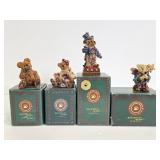 Four Boyds Bear figurines with boxes