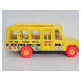 Vintage 1965 Fisher Price school bus toy