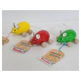 Trio of Simba woody mice