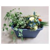 Large lot of assorted faux flowers/plants