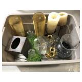 Pretty assorted candle holders and tissue cover