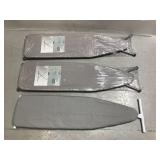 Trio of ironing boards, 2 sealed 1 opened
