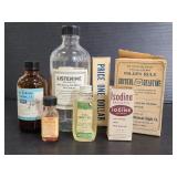 Collection of vintage glass bottles