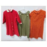 Three homemade dresses