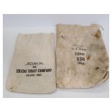 Two vintage money bags