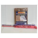 Two unopened Dusters & protective rug pad