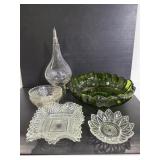 Assorted vintage glass