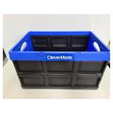 Black & blue CleverMade collapsible tote