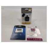 Flash drives and Targus reader