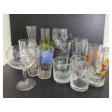 Assorted glassware