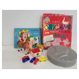 Vintage toys & origami kit