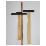 Two wooden squares and a yardstick combo