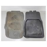 Two assorted vehicle floor mats
