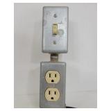 Corded external outlet and light switch