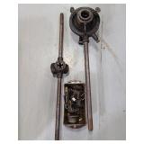 Vintage Industrial pipe threading machine parts