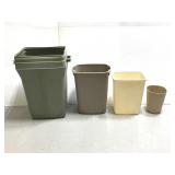 Lot of 4 trash cans various sizes