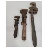 Vintage pipe wrenches