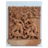 Carved wood cultural wall art