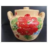 Vintage painted pottery pot