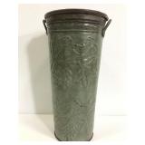 Vintage metal vase planter