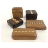 Wood secret ring boxes