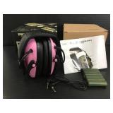 Pink Awesafe electronic shooting sport earmuffs