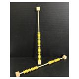 Two vintage wood abacus slide counters