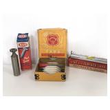 Vintage key seat cutter, taps, and surface level