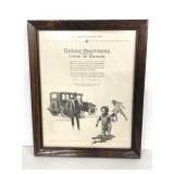 Framed Dodge Brothers Saturday Evening Post