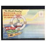 Vintage Michigan 1938 Wickman postcards booklet