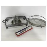 Vintage silver plate & glass serving pieces