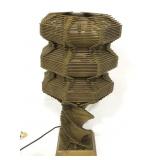 Folk art popsicle stick 1950s style vintage lamp