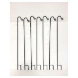 Lot of seven metal shepherds hooks