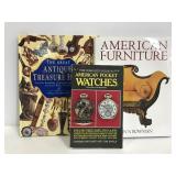 Book trio on furniture, watches, & antiques