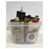 Assortment of fluids and oils