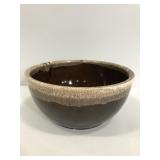 Marked drip glaze pottery mixing bowl