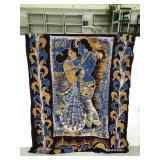 Vintage abstract Hindu cloth tapestry