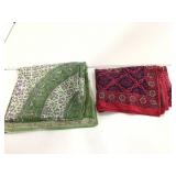 Two assorted large linens