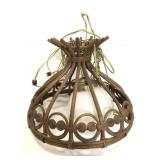 Wooden and metal farmhouse chandelier