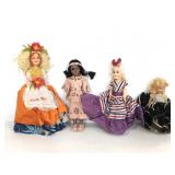 Four "Around the World" dolls