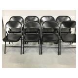 8  PDG brand metal folding chairs