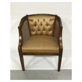 Vintage cane barrel chair