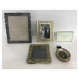 5 picture frames, various sizes, 1 pottery barn