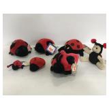 New Gund, German, & other lady bug plushies