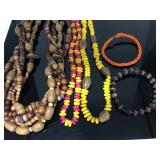 Wooden and colorful beaded necklaces & bracelets