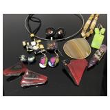 Assorted multi glass jewelry pieces