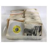 Large lot of foreign language dance 45s records