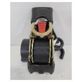 Plastic and metal built ratchet strap